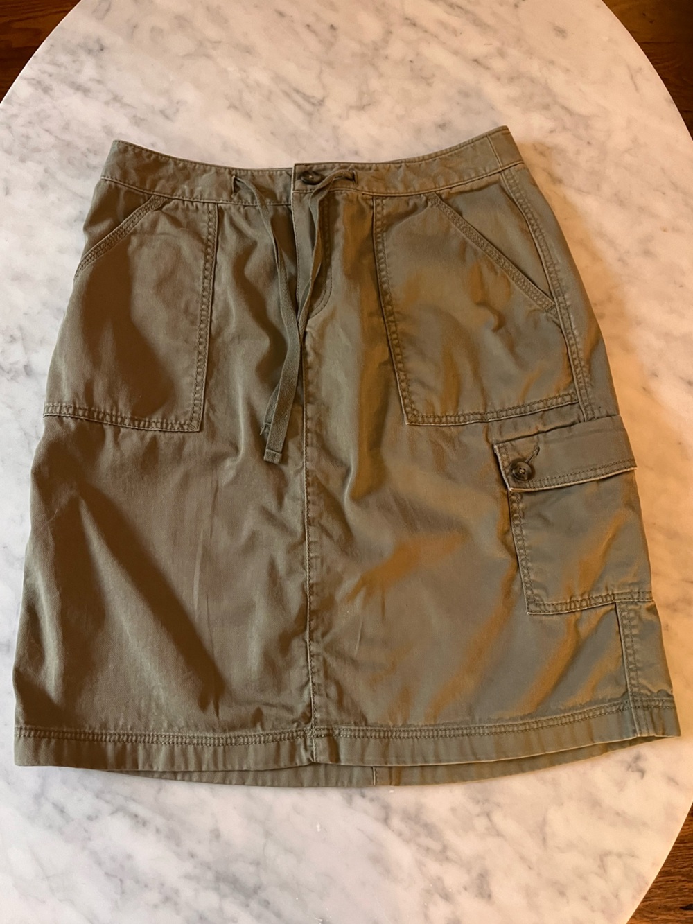 L.L. Bean Olive Green Favorite Fit Cargo Skort with Utility Pockets